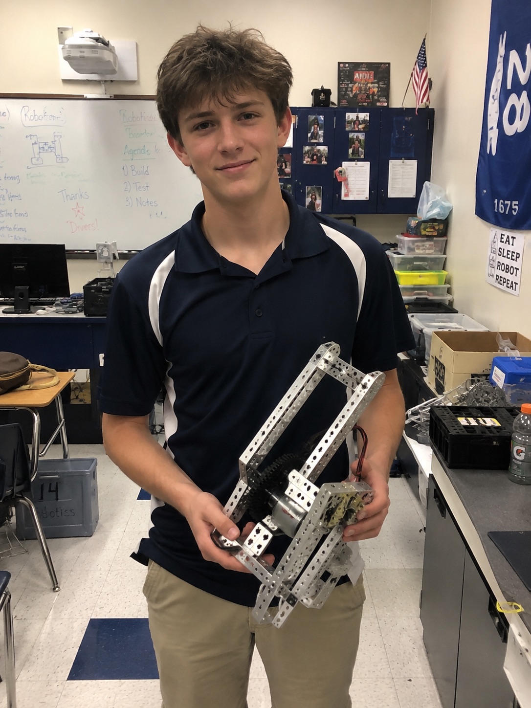 An ordinary phone photo of a robotics subject before editing